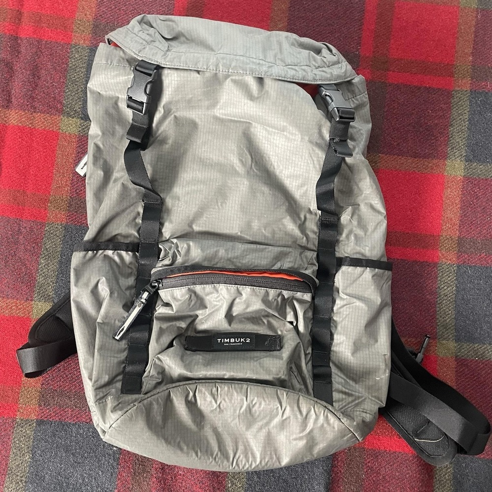 Timbuk2 Gray Launch Pack Backpack Ripstop Laptop Compartment Men Daypack